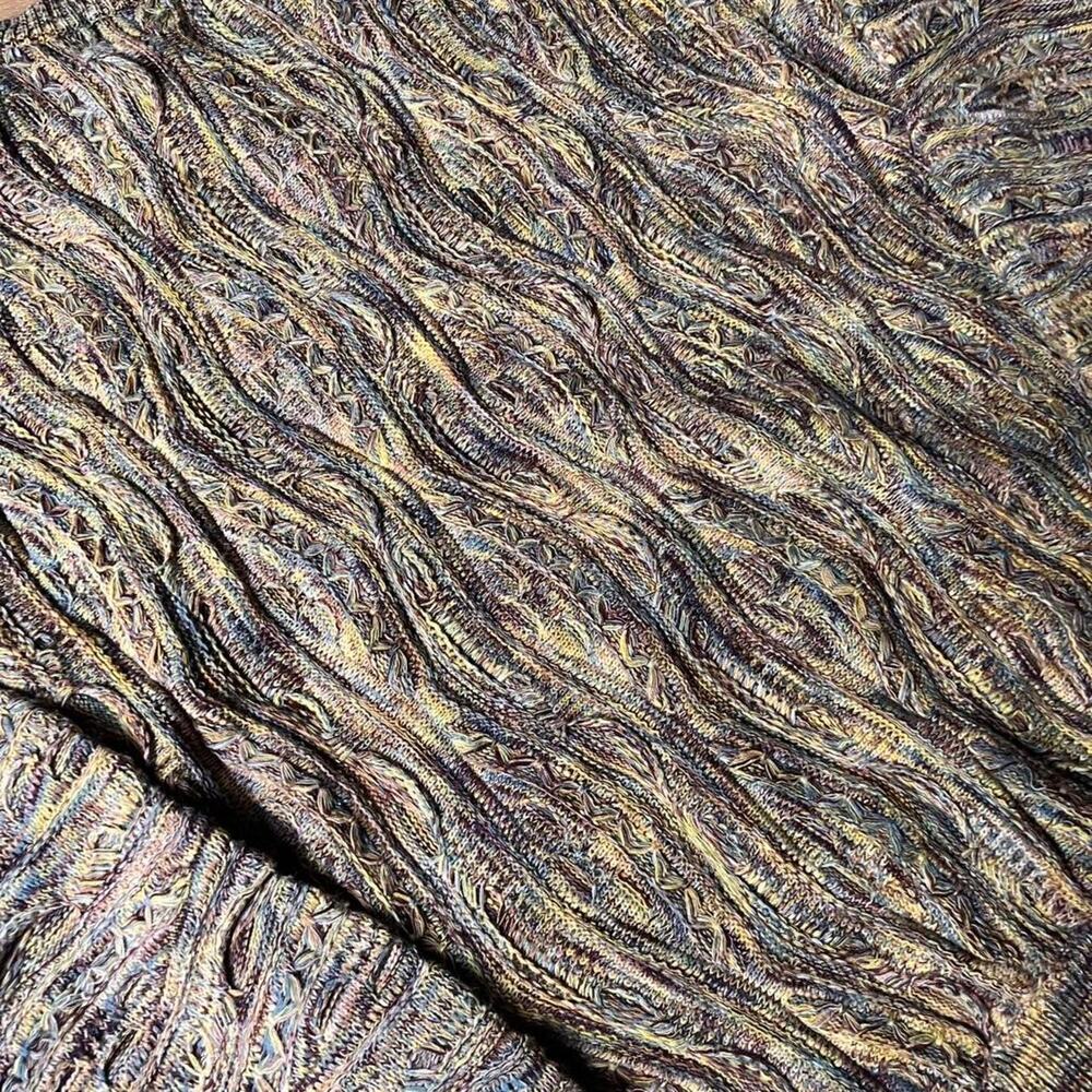 Coogi Original Blues Tundra Style Knitpia Multicolor Sweater Sz USA Mens L 1990s - Picture 5 of 8